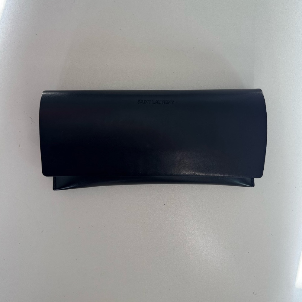 SAINT LAURENT Black Leather Case/Pouch